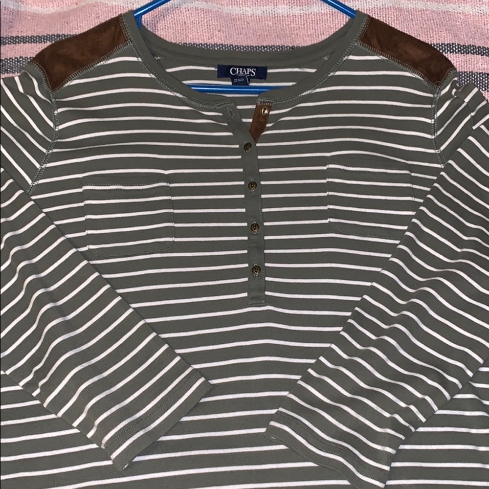 Stripped 3/4 sleeve